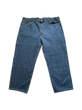 Levis 550 jeans mens relaxed fit dark wash denim straight leg 48x30 ACTUAL 48x28